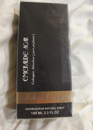 Оригинал! нишевый! элитный шикарный парфюм-унисекс atelier cologne emeraude agar 100ml абсолютно новый. лот вв