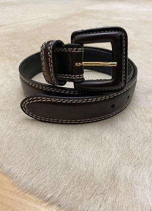 Жіночий чорний шкіряний ремінь cuir veritable