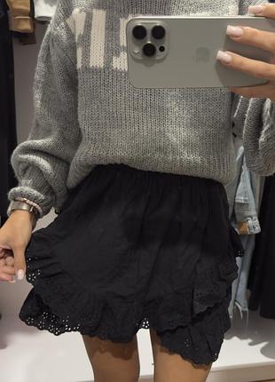 Чорна міні спідниця h&m