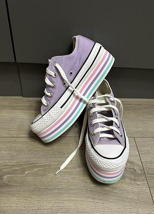 Кеди converse на платформі 6