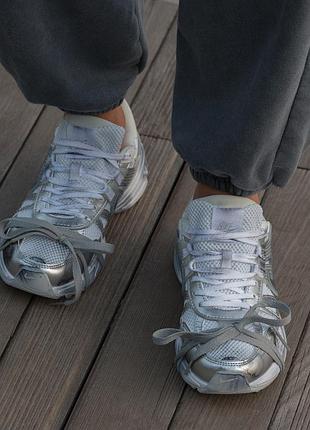 Кроссовки nike runtekk v2k metallic silver white