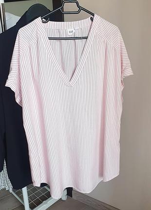 Натуральна блуза в червону смужку gap