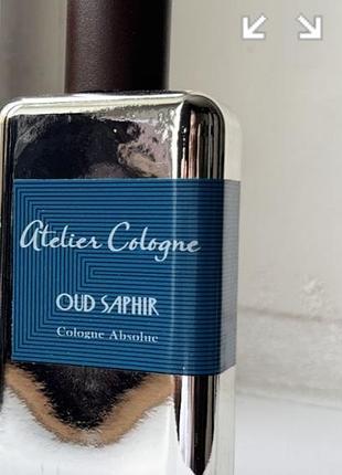 Оригинал! нишевый! гурманский шикарный парфюм-унисекс atelier cologne oud saphir 100ml абсолютно новый. лот вв150