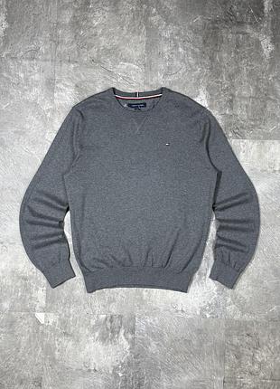 Світшот джемпер кофта tommy hilfiger томмі хілфігер сірий чоловічий оригінал