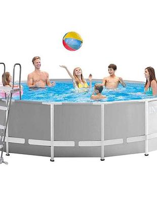 Каркасный бассейн intex 26726 457 x 122 см (бассейн, подстилка, лестница, фильтр 3 785 л/ч, тент)
