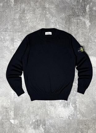 Светр stone island стоун ісланд кофта патч чоловіча чорна джемпер тонкий шерсть бавовна лонгслів світшот худі зипка пуловер оверсайз кжуал оригінал