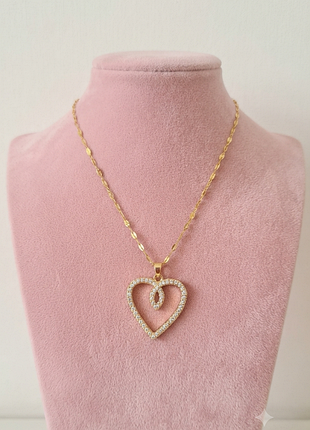 💖 роскошная подвеска "сердце" в позолоте (медицинская сталь) 💖