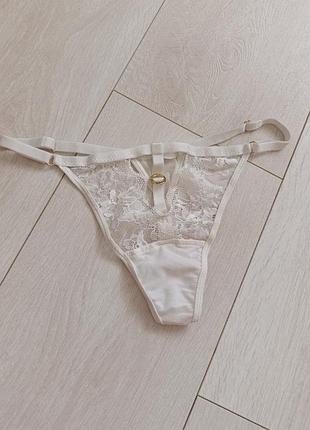 Белые трусики ажурные стринги кружевные бикини кружные intimissimi s c 8 36 44