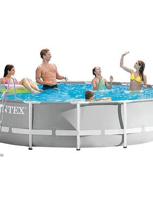 Каркасный бассейн intex 26724, 457 х 107 см (бассейн, подстилка, лестница, фильтр 3 785 л/ч, тент)