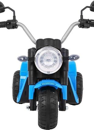 Детский аккумуляторный мотоцикл ramiz minibike голубой