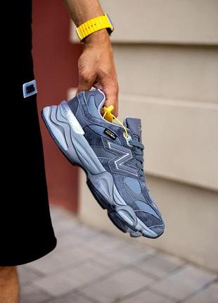 Сірі чоловічі кросівки new balance 9060 grey cordura termo x нью беланс 43