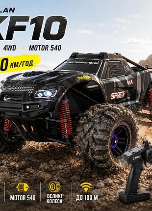 Большая машинка на пульте kf10 1:10 машинка на пульте управления 4wd, 50 км/ч полный привод, led свет