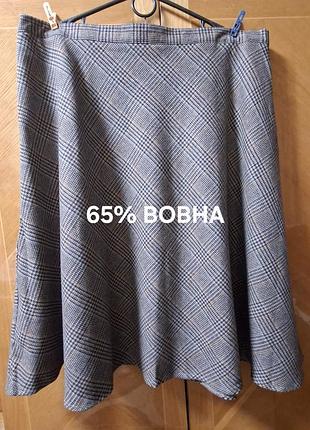 Стильна якісна вовняна спідниця в клітинку р.22 від country collection