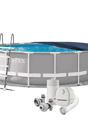 Каркасный бассейн intex 26732, 549 x 122 см (бассейн, подстилка, лестница, фильтр 5 678 л/ч, тент)