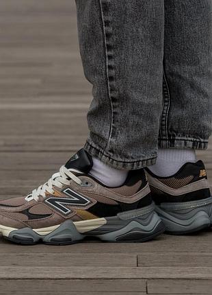 Кроссовки new balance 9060 brown black