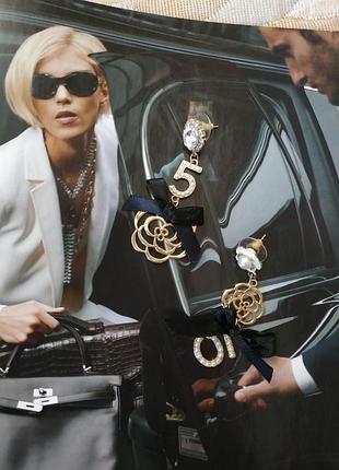 Сережки жіночі chanel #5