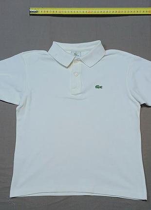 Плечі 37 см lacoste size 10 yrs  біле поло 
100% cotton