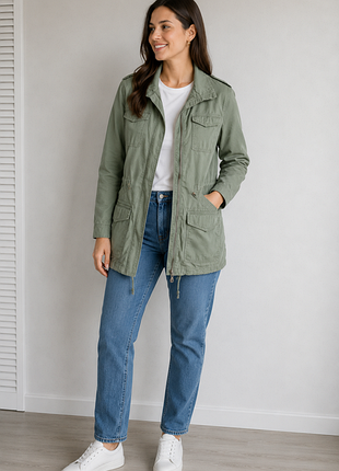 Куртка парка h&m divided хакі оливкова, розмір xs / 34