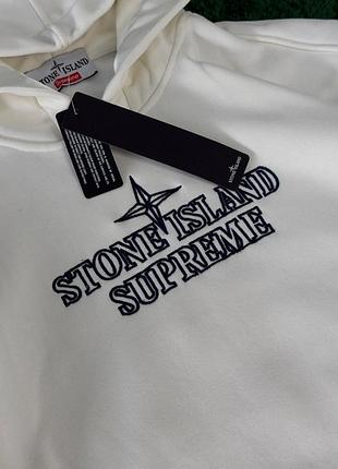 Худі stone island x supreme