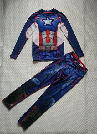 Детский компрессионный термокостюм капитана америка marvel captain america на 9-10 лет