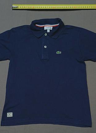 Плечі 33 см lacoste size 8 yrs 128см   темно синє поло 
100% cotton