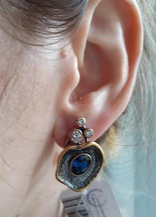 Серебряные серьги летиция