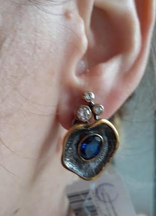 Серебряные серьги летиция 2