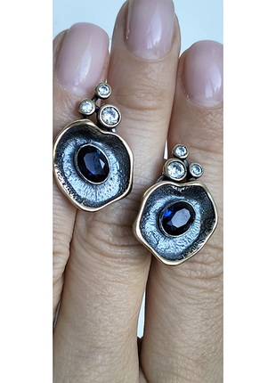 Серебряные серьги летиция 6