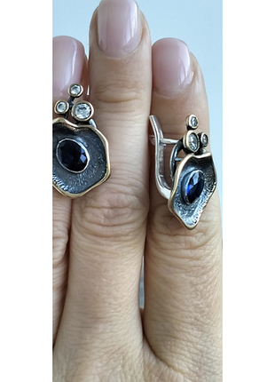 Серебряные серьги летиция 7