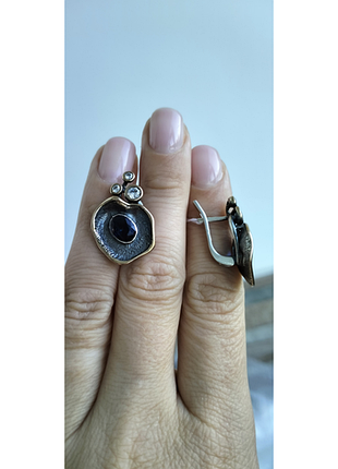 Серебряные серьги летиция 8