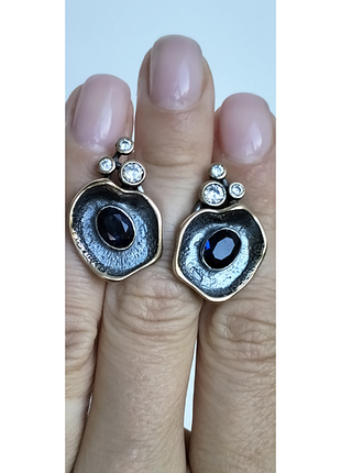 Серебряные серьги летиция 9
