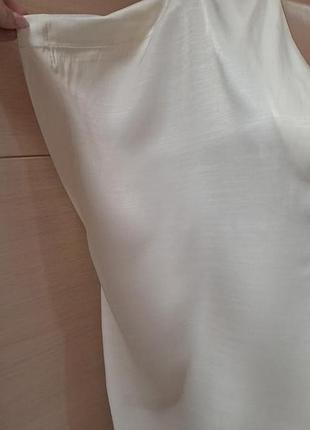 Вільна молочна коротка сукня h&m 9