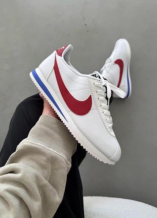 😍 женские кроссовки nike cortez basic white/red 2