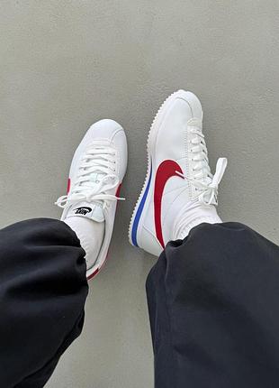 😍 женские кроссовки nike cortez basic white/red 9