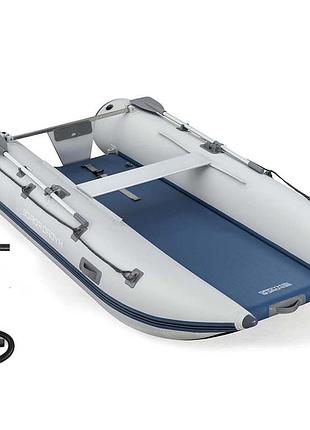 Пятиместная надувная лодка bestway 65185 beacon elite, 335 х 160 х 47 см, (весла, ручной насос)
