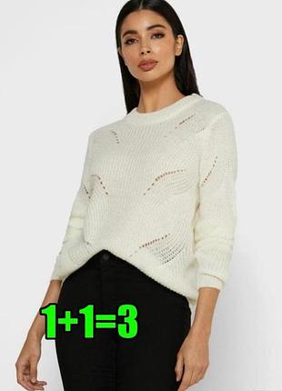💥1+1=3 нежный женский свитер айвори оверсайз jacqueline de yong, размер 48 - 50