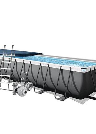 Каркасный бассейн intex 26368-4, 732 х 366 х 132 см (бассейн, подстилка, лестница, тент)