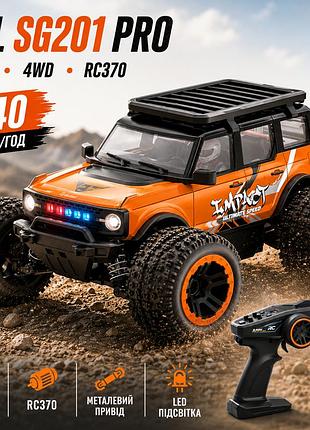 Машинка на радиоуправлении zll sg201 pro 1:20 4wd до 10 км/ч, rc внедорожник на пульте, полный привод, led подсветка