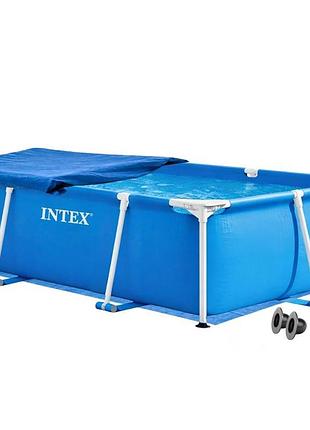 Каркасний басейн intex 28270-3в1, 220 х 150 х 60 см (басейн, підстилка, тент)