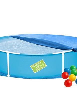 Каркасний басейн bestway 56283-4, 152 х 38 см, (басейн, підстилка, тент, кульки)