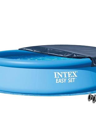 Надувной бассейн intex 28143-4в1, 396 х 84 см (бассейн, подстилка, насос, тент)