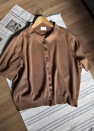 Кардиган на короткий рукав з воротніком h&m