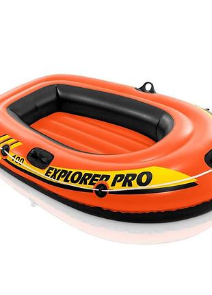 Лодка надувная intex explorer pro 100 160 x 94 x 29 см, оранжевая