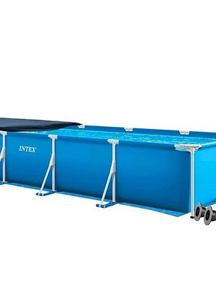 Каркасний басейн intex 28273-4, 450 х 220 х 84 см (басейн, підстилка, фільтр 3 875 л/год, тент)