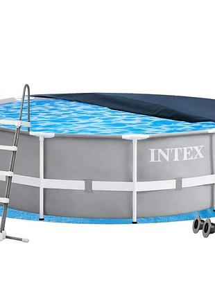 Каркасный бассейн intex 26718fr-4в1, 366 х 122 см (бассейн, подстилка, лестница, тент)
