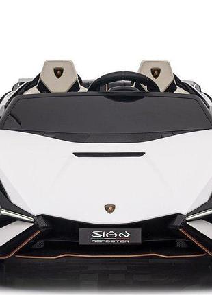 Детская аккумуляторная машинка lamborghini sian белая