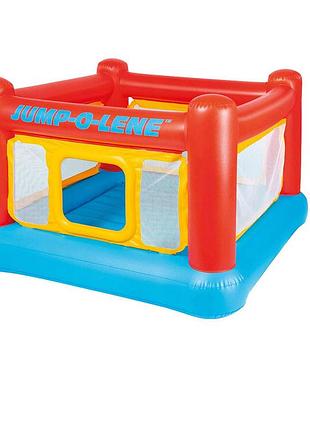 Надувний батут intex 48260 "jump-o-lene", 174 х 174 х 112 см, червоний