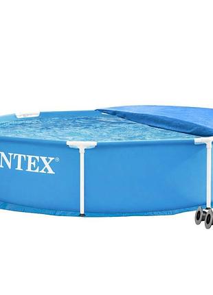 Каркасный бассейн intex 28205-3в1, 244 х 51 см (бассейн, подстилка, тент)