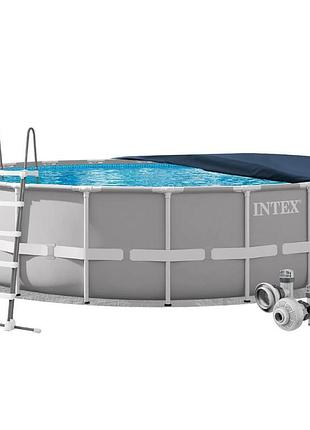 Каркасный бассейн intex 26756-4в1, 610 х 132 см (бассейн, подстилка, лестница, тент)