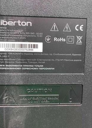 Телевизор б/у liberton ltv-43u01at